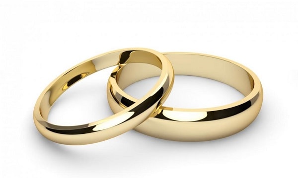 Cặp nhẫn cưới vàng trơn
